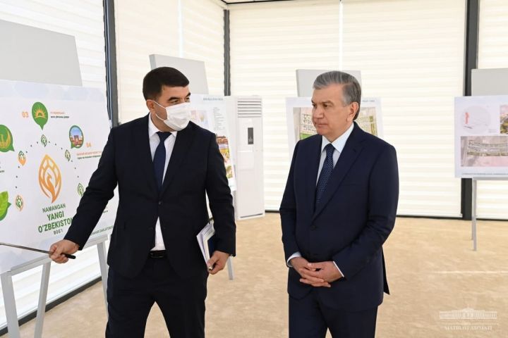 ПРЕЗИДЕНТ НАМАНГАНДАГИ ЯНГИ ШАҲАРЧА ВА БОҒ ЛОЙИҲАСИ БИЛАН ТАНИШДИ