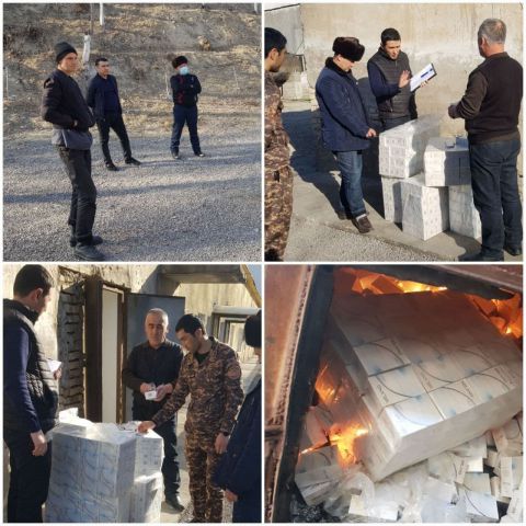 4850 қути тамаки маҳсулоти йўқ қилинди